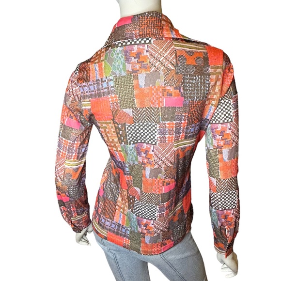 💜Host Pick Vintage 70s LUCKY TOPS Blouse Top Size Small - Picture 5 of 11